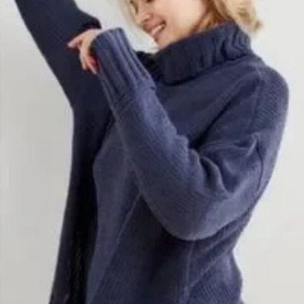 Aerie Navy Cowl Neck Sweater